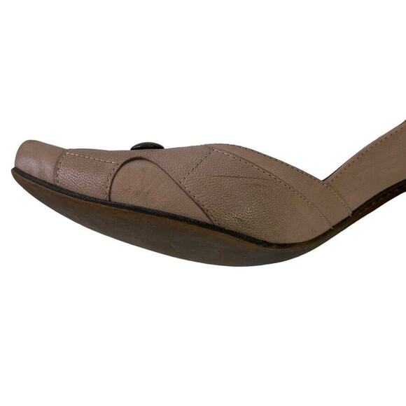 Joe Sanchez Womens Blush Leather Pumps Studded Chunky Heels Point Toe Shoes 40/9 - Picture 5 of 16